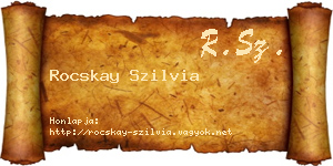 Rocskay Szilvia névjegykártya