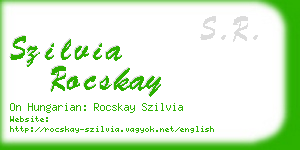 szilvia rocskay business card